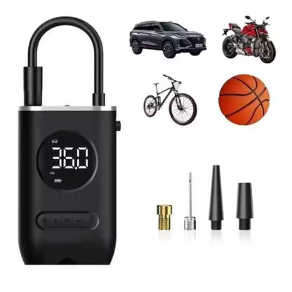 Mini Compressor de Ar Portatil Recarregavél Digital USB Calibrador Pneu