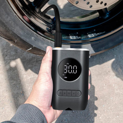 Mini Compressor de Ar Portatil Recarregavél Digital USB Calibrador Pneu